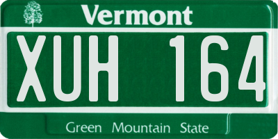 VT license plate XUH164