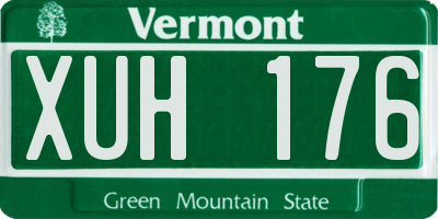 VT license plate XUH176