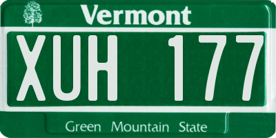 VT license plate XUH177