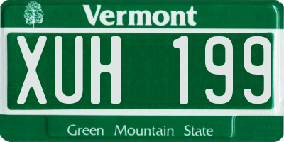 VT license plate XUH199