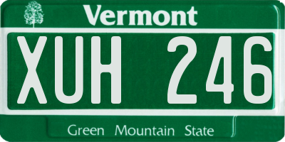 VT license plate XUH246