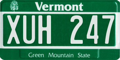 VT license plate XUH247