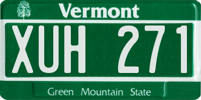 VT license plate XUH271