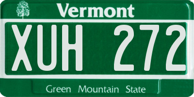 VT license plate XUH272