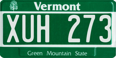 VT license plate XUH273