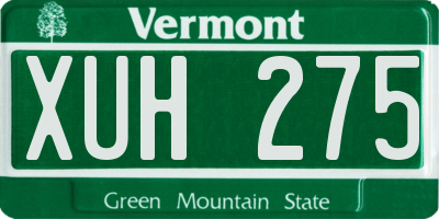 VT license plate XUH275