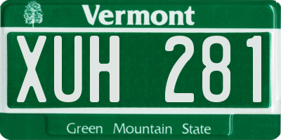 VT license plate XUH281