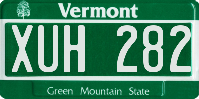 VT license plate XUH282