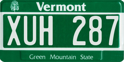 VT license plate XUH287