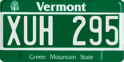 VT license plate XUH295