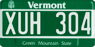 VT license plate XUH304