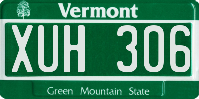 VT license plate XUH306