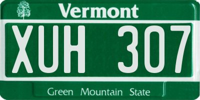 VT license plate XUH307