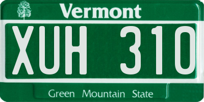 VT license plate XUH310