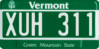 VT license plate XUH311
