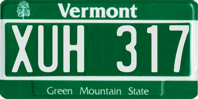 VT license plate XUH317