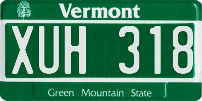 VT license plate XUH318