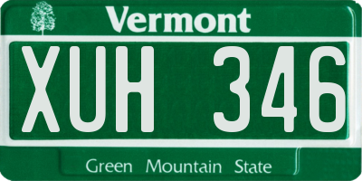 VT license plate XUH346