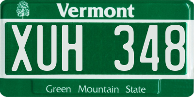 VT license plate XUH348