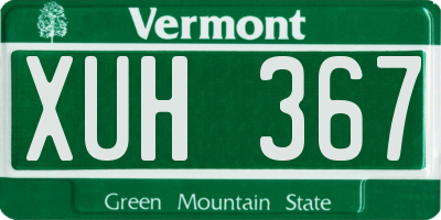 VT license plate XUH367