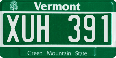 VT license plate XUH391