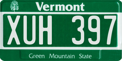 VT license plate XUH397