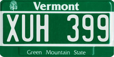 VT license plate XUH399