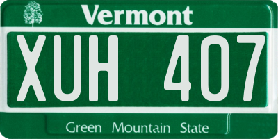 VT license plate XUH407