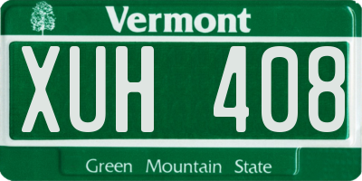 VT license plate XUH408