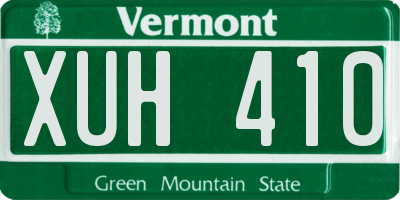 VT license plate XUH410