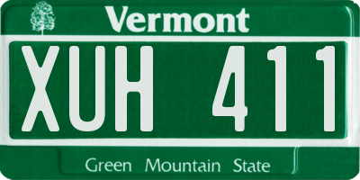VT license plate XUH411