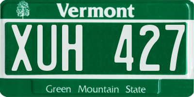 VT license plate XUH427