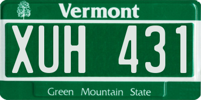 VT license plate XUH431