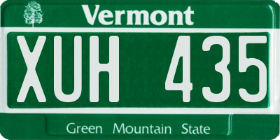 VT license plate XUH435