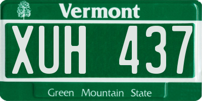 VT license plate XUH437