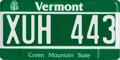 VT license plate XUH443
