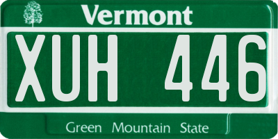 VT license plate XUH446