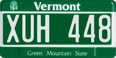 VT license plate XUH448