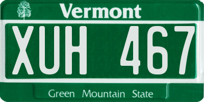 VT license plate XUH467