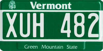 VT license plate XUH482