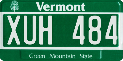 VT license plate XUH484