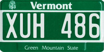 VT license plate XUH486