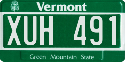 VT license plate XUH491