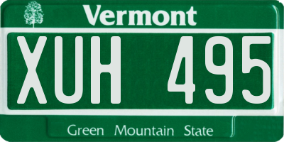 VT license plate XUH495
