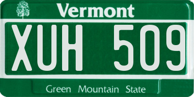 VT license plate XUH509