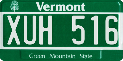 VT license plate XUH516