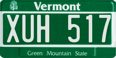 VT license plate XUH517