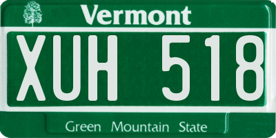 VT license plate XUH518