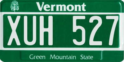 VT license plate XUH527