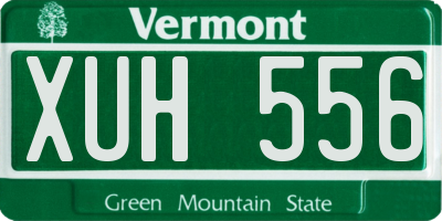 VT license plate XUH556
